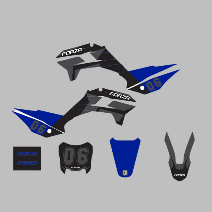 FORZA Aftermarket KRZ Style Plastic & Graphic Kit 2025 - Blue