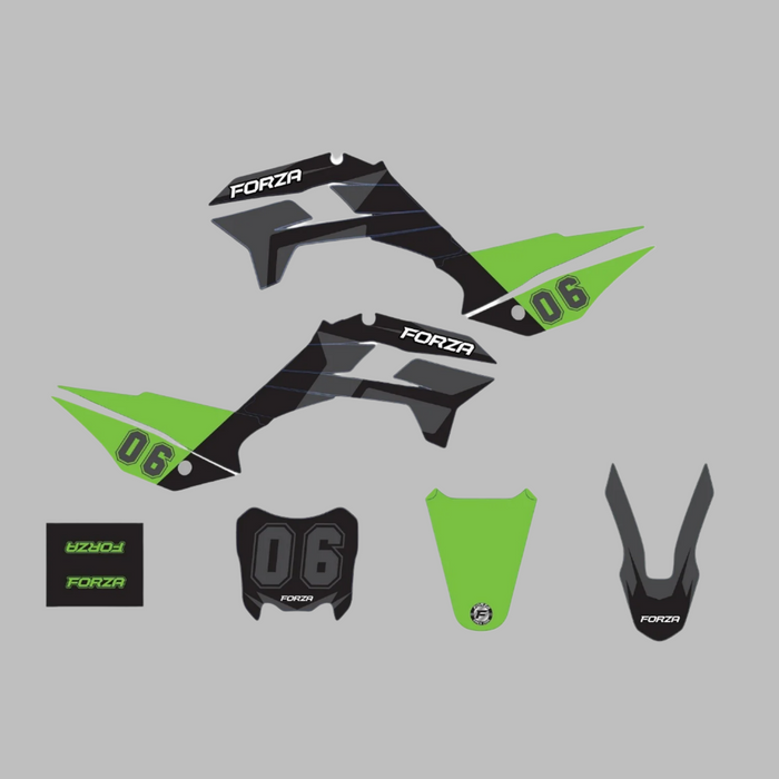 FORZA Aftermarket KRZ Style Plastic & Graphic Kit 2025 - Green