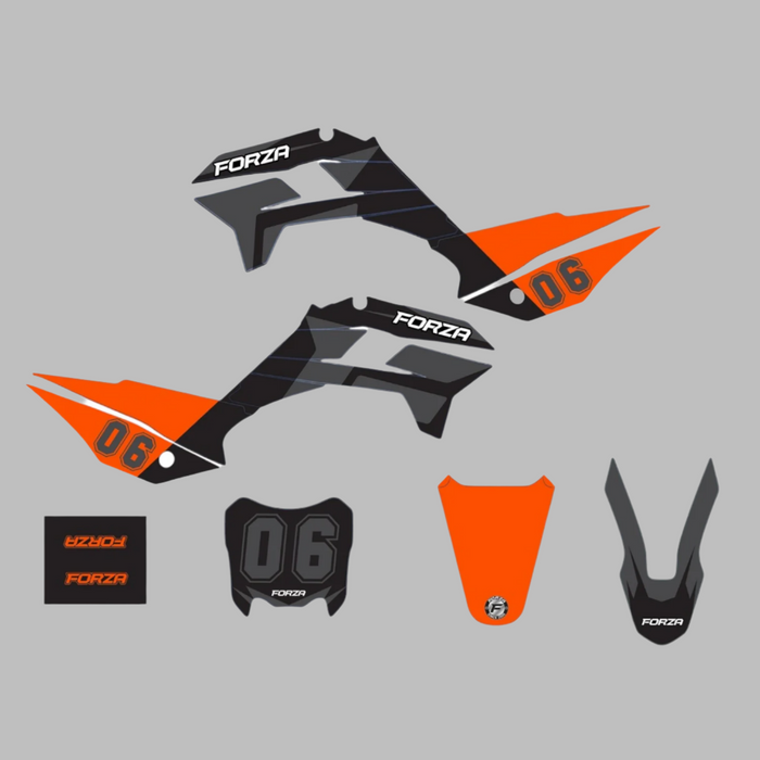 FORZA Aftermarket KRZ Style Plastic & Graphic Kit 2025 - Orange