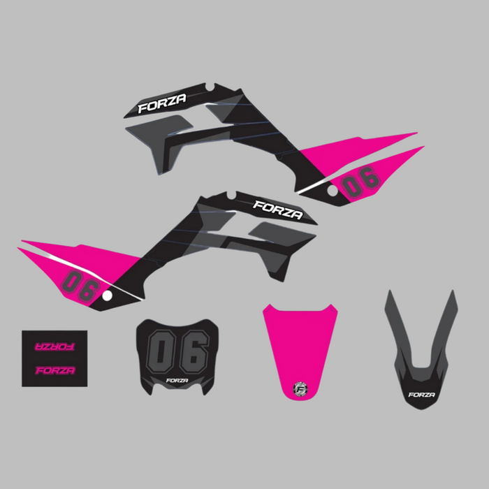 FORZA Aftermarket KRZ Style Plastic & Graphic Kit 2025 - Pink