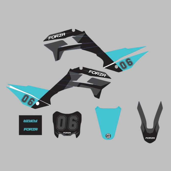 FORZA Aftermarket KRZ Style Plastic & Graphic Kit 2025 - Teal