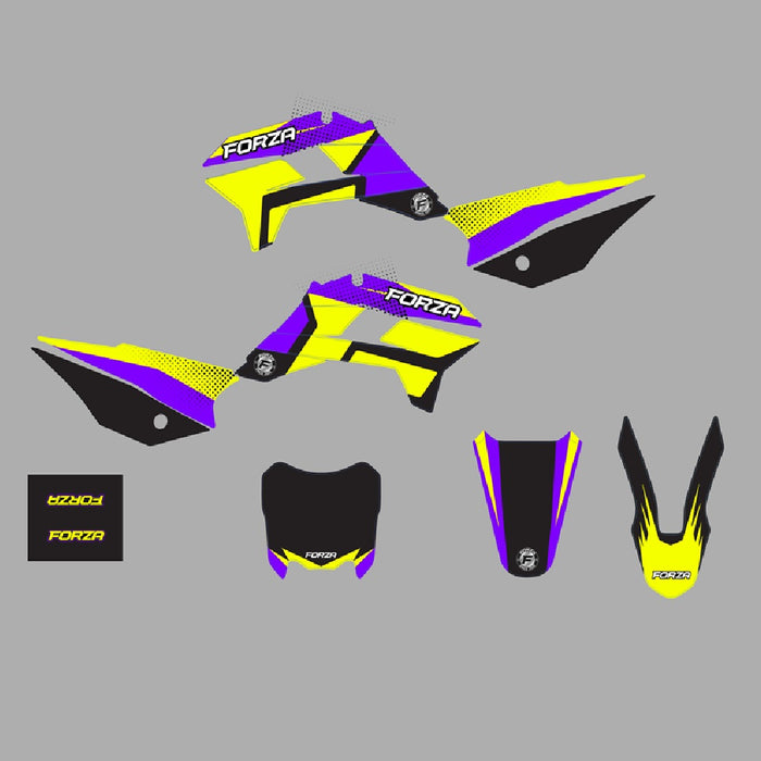 **FORZA Aftermarket KRZ Style Plastic & Graphic Kit 2025 Purple Edition