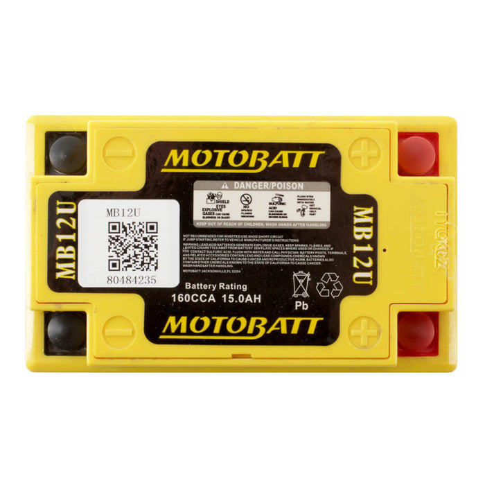 MOTOBATT Quadflex AGM Motocycle Battery - MB12U