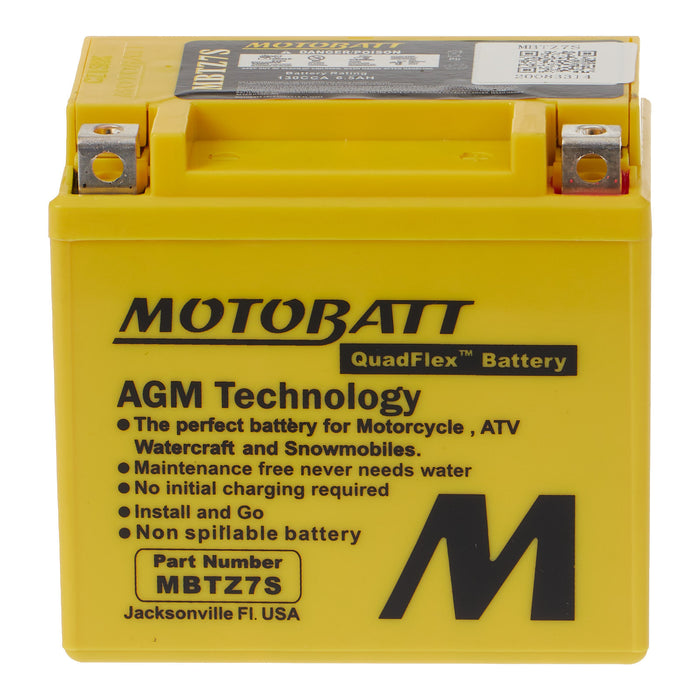 MOTOBATT Quadflex AGM Motocycle Battery - MBTZ7S