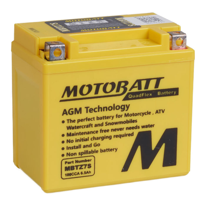 MOTOBATT Quadflex AGM Motocycle Battery - MBTZ7S