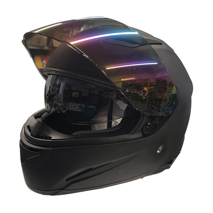 Nikko N802 Full Face Road Helmet (with inner visor), Made in Taiwan