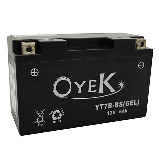 OYEK Battery Gel Motorcycle Battery - YTX7L-BS