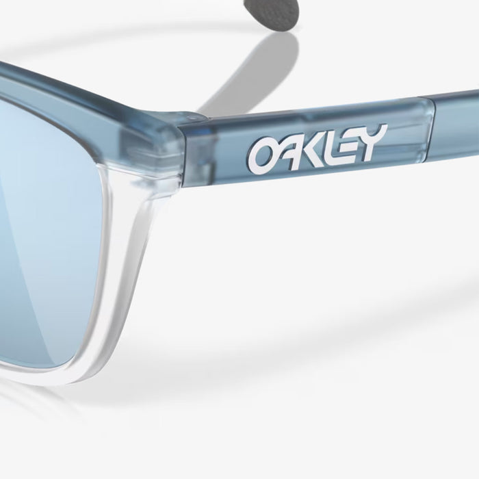 Oakely Frogskins Range (Low Bridge Fit) Sunglasses - Transparent Stonewash w PRIZM Deep Water Lens