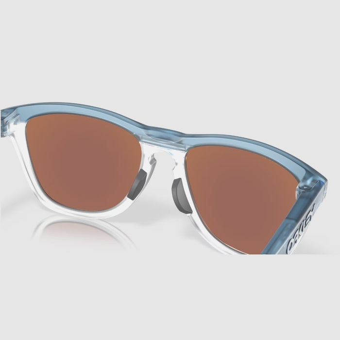 Oakely Frogskins Range (Low Bridge Fit) Sunglasses - Transparent Stonewash w PRIZM Deep Water Lens