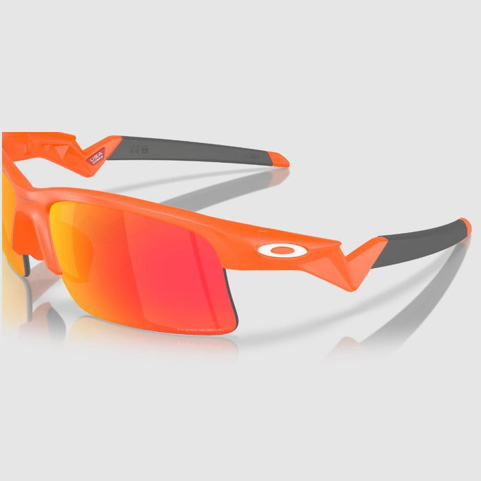 Oakley Capacitor Youth Sunglasses - Matte Neon Orange w PRIZM Ruby Lens