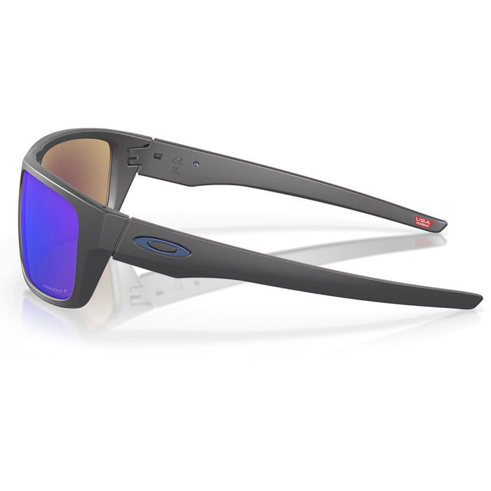 **Oakley Drop Point Sunglasses - Matte Dark Grey w PRIZM Sapphire Polarized Lens