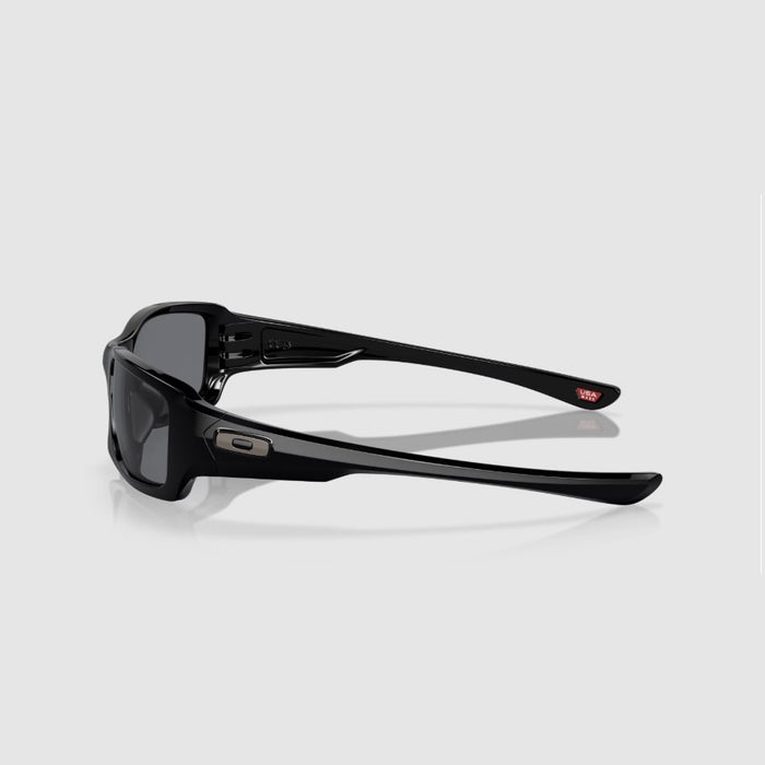 Oakley Fives Squared Sunglasses - Polished Black Frame w Grey Lens