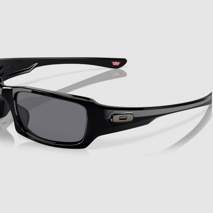 Oakley Fives Squared Sunglasses - Polished Black Frame w Grey Lens