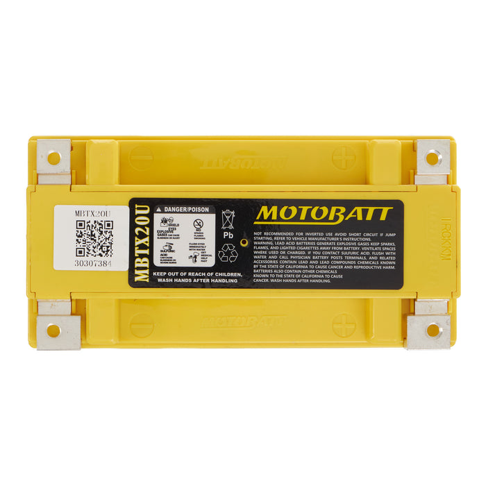 MOTOBATT Quadflex AGM Motocycle Battery - MBTX20U