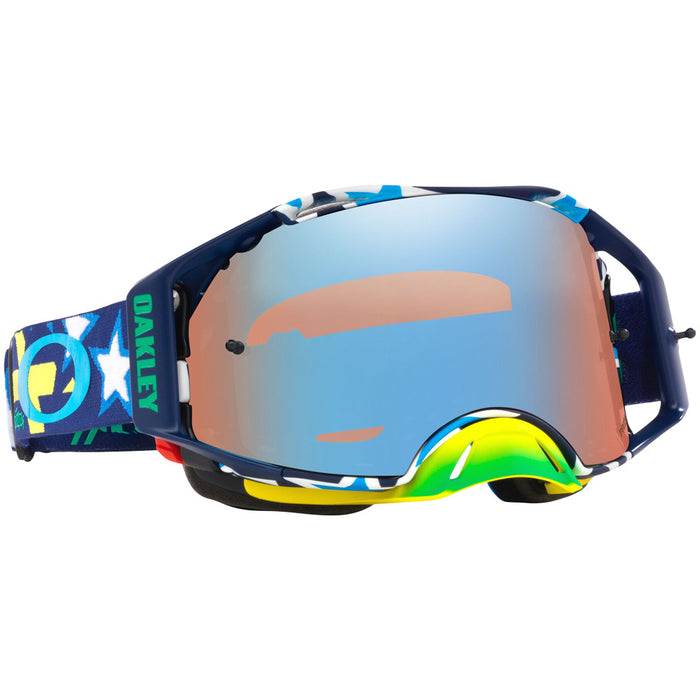 Oakley  Airbrake MX TLD Blue Banner Goggle Prizm MX Sapphire Iridium Lens Blue