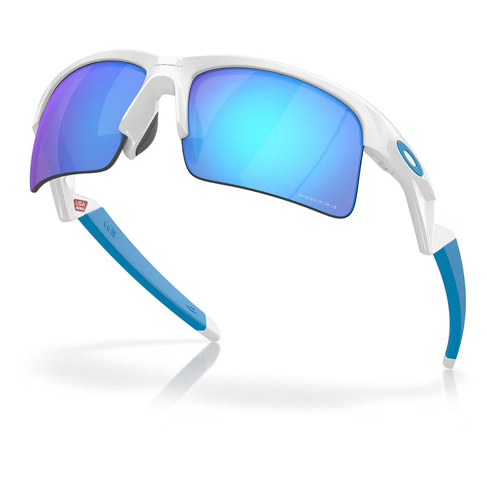 **Oakley Capacitor Sunglasses - Polished White w PRIZM Sapphire Lens