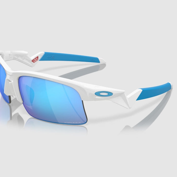 **Oakley Capacitor Sunglasses - Polished White w PRIZM Sapphire Lens