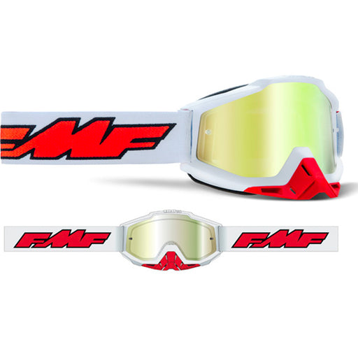 Goggle; Motocross goggles; MX Goggles; Helmets goggles; Snow goggles; MX Gear; Off-Road; Mounting Bike; Cycling; push bikes; White; Mirror Visor; sports riding gear; FMF; FMF Gear;