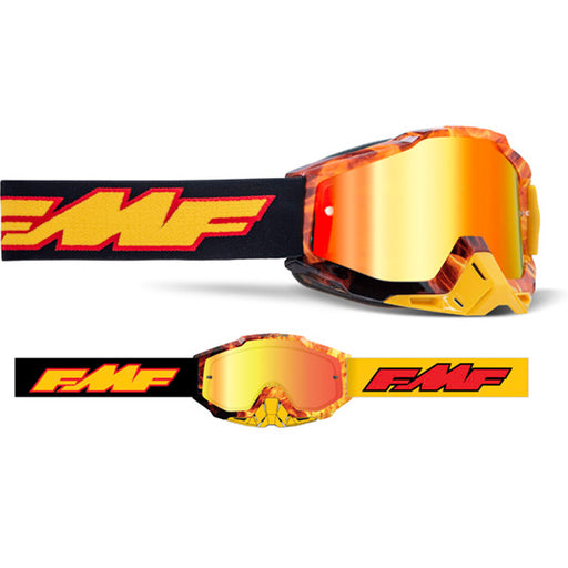 Goggle; Motocross goggles; MX Goggles; Helmets goggles; Snow goggles; MX Gear; Off-Road; Mounting Bike; Cycling; push bikes; Red; Gold; Mirror Visor; sports riding gear; FMF; FMF Gear;