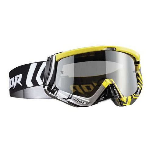 Goggle; Motocross goggles; MX Goggles; Helmets goggles; Snow goggles; MX Gear; Off-Road; Mounting Bike; Cycling; push bikes; Black Yellow;  sports riding gear; Thor; Thor Gear;